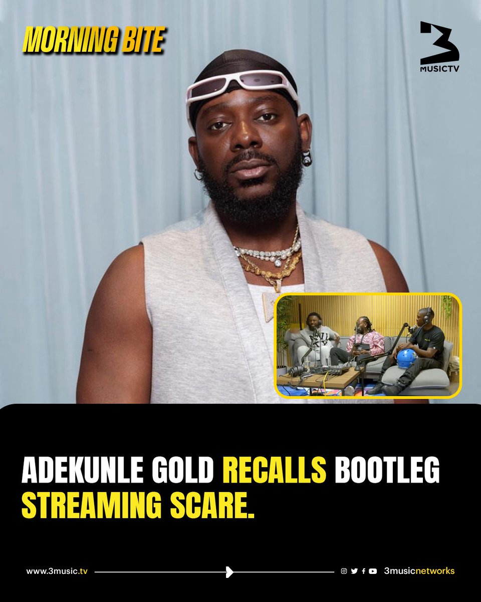 3musicnetworks's tweet photo. 🚨☀️: Nigerian singer Adekunle Gold has revealed that he once received a warning from AT&T after using a bootleg website to watch a show in the United States.
He said he received both an email and a letter warning him that his activity was being tracked, prompting him to stop using the site.