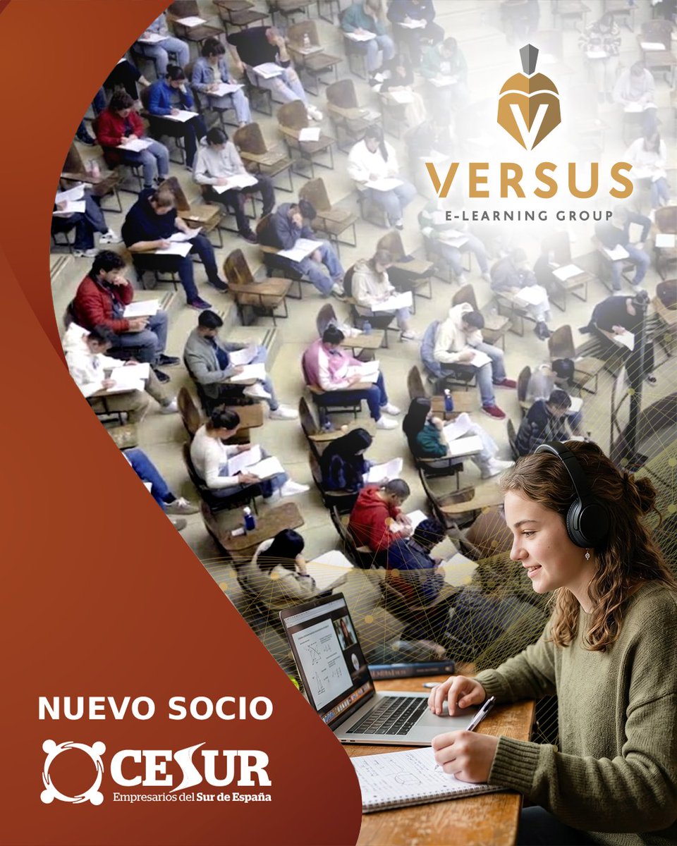 CesurEdelSur's tweet photo. 👋🏼 ¡@versuselearning se suma como nuevo socio de #CESUR!

Con sede en #Sevilla, es uno de los principales grupos de formación online para #oposiciones en España que reúne academias de referencia en cada especialidad. 

¡Bienvenidos! https://t.co/rM6FUO3Wpg