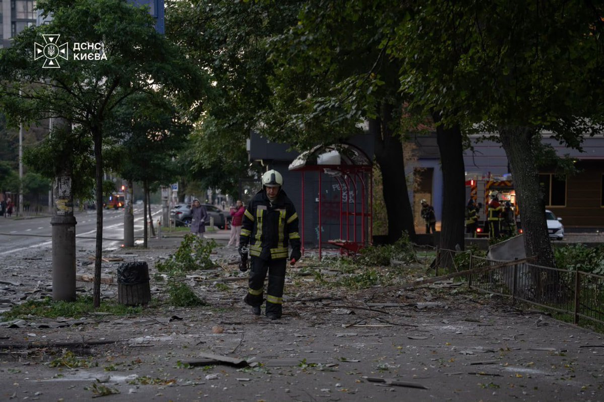 front_ukrainian's tweet photo. ❗️President Zelensky thanked the United States and Norway for the NASAMS system and missiles for it, as well as France and Germany for a new package of support for Ukraine’s air defenses. Last night, Russian strikes damaged Kyiv (the Kyiv-Pasazhyrskyi station depot, data and business centers, and residential buildings), Odesa region (an educational institution, a dormitory, and two foreign vessels), as well as Kyiv, Dnipropetrovsk, Kharkiv, Sumy, Donetsk, Zaporizhzhia, Zhytomyr, Volyn, and Rivne regions. Energy facilities, substations, enterprises, and housing were damaged.