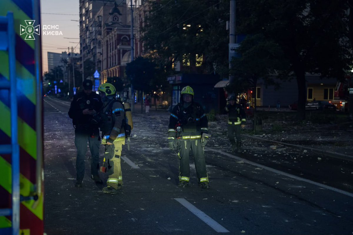 front_ukrainian's tweet photo. ❗️President Zelensky thanked the United States and Norway for the NASAMS system and missiles for it, as well as France and Germany for a new package of support for Ukraine’s air defenses. Last night, Russian strikes damaged Kyiv (the Kyiv-Pasazhyrskyi station depot, data and business centers, and residential buildings), Odesa region (an educational institution, a dormitory, and two foreign vessels), as well as Kyiv, Dnipropetrovsk, Kharkiv, Sumy, Donetsk, Zaporizhzhia, Zhytomyr, Volyn, and Rivne regions. Energy facilities, substations, enterprises, and housing were damaged.