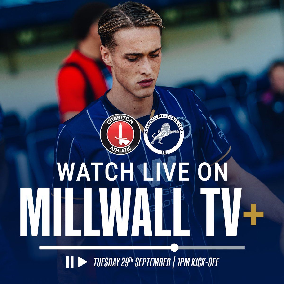 MillwallFC's tweet photo. 📺 Millwall TV+ subscribers can watch the Under 21s take on Charlton Athletic live at The Valley this afternoon.

Not a subscriber already? Sign up here 👉 https://t.co/vcIb8WCivc https://t.co/sruStGCDvm