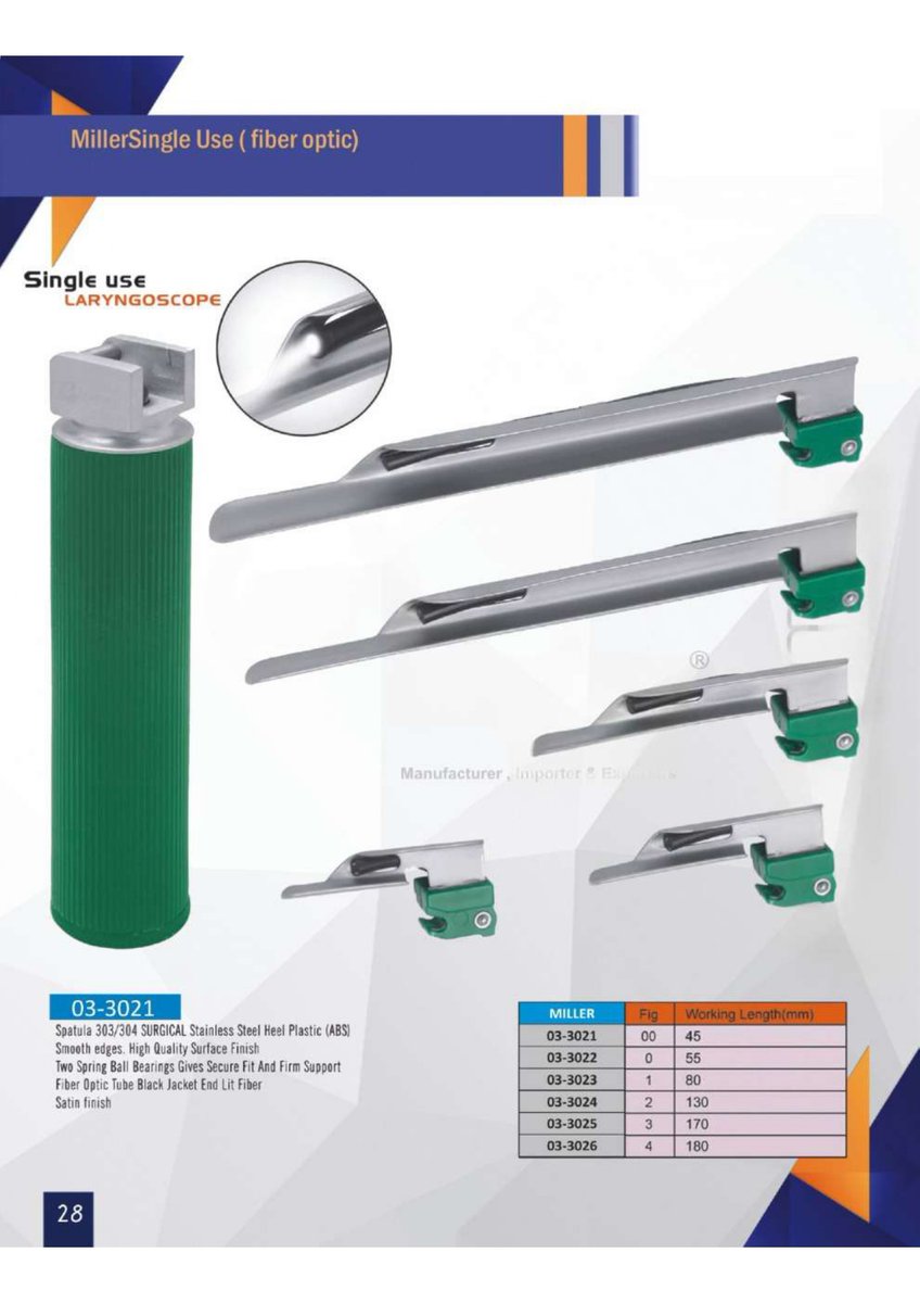 baliimpexar's tweet photo. Bright, reliable, single-use fiber optic laryngoscopes. Built for top clinical performance. 🩺Surgical-grade Miller blades in stainless steel. Precision engineered for critical care.

DM to order! 📩

#SurgicalInstruments #MedicalSupplies #BAliImpex https://t.co/H3EGdDMqXy