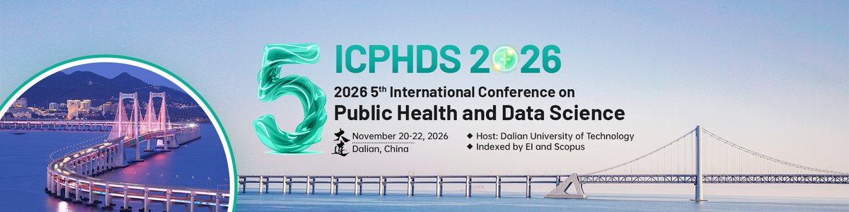 AiScholar01's tweet photo. The 5th International Conference on Public Health and Data Science (#ICPHDS2026).
📅 November 20–22, 2026
📍 Dalian, China
🌐 Website: https://t.co/OZlVnNsSKK
#PublicHealth #DataScience #HealthInformatics #HealthBigData #MedicalImaging #PrecisionMedicine #DigitalHealth https://t.co/2ixZE5NLYJ