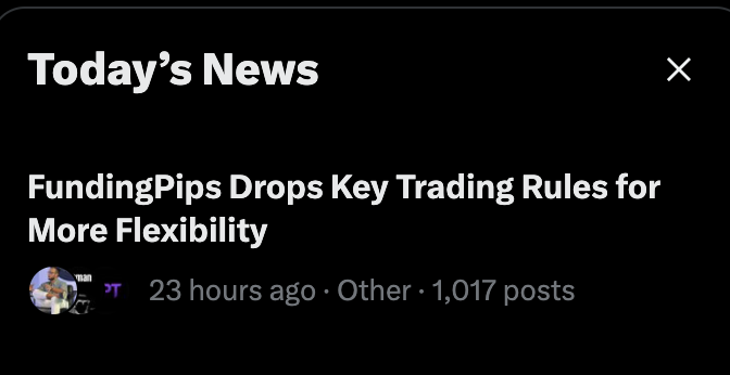 fundingpips's tweet photo. you’re welcome btw
gonna add “changed the CFD industry” to my CV 😌 https://t.co/pflTN6GRdK