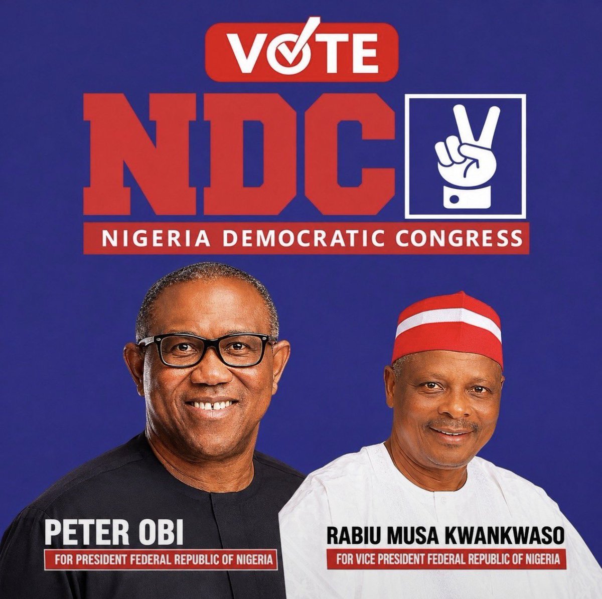 GreatOdudu's tweet photo. Even the blind can see that this is the best team to lead Nigeria in 2027
#NIGERIAWILLBEOK
#OBIKWANKWASO
#OKMOVEMENT
#OKFORCE
#VOTEPETEROBI
#VOTENDC https://t.co/TvH2I4Xx9x