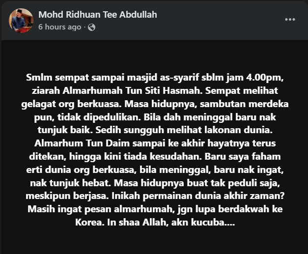 muhammadnajib79's tweet photo. Saya tak pasti apa masalah Ridhuan Tee.

Selama ini memang banyak yang saya tidak bersetuju dengan dia.

Tapi kali ini saya rasa melampau sangat.

Hati dia hitam sehitam-hitamnya. https://t.co/huaL51jTE9