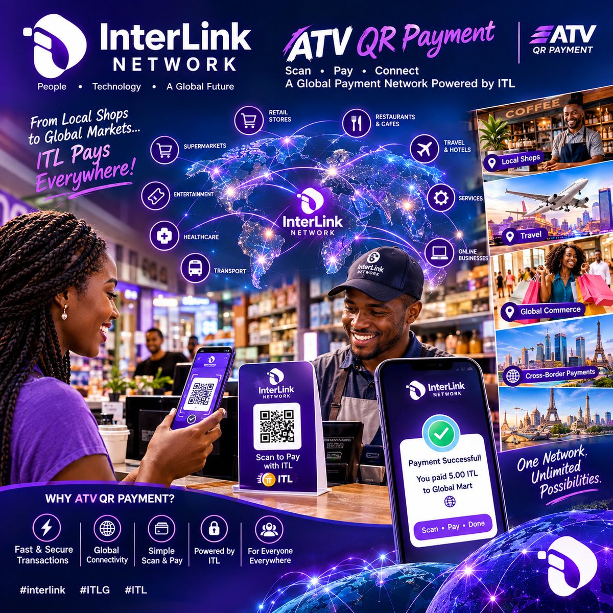 Blessingfapo's tweet photo. 💳 ATV QR Payment brings ITL closer to everyday life—simple, fast, and convenient scan-and-pay experiences designed for real-world transactions. 

From digital identity to payments, the InterLink ecosystem continues to build toward a more connected future. 

#interlink #ITLG #ITL https://t.co/rDM0lPx1EY
