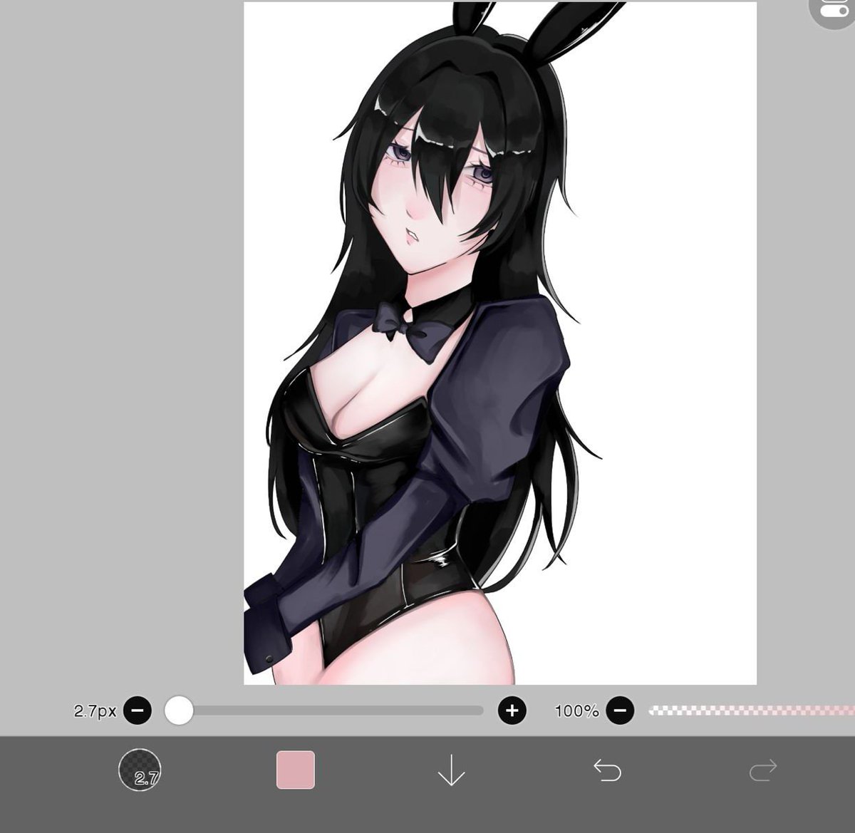 Nox8pjk's tweet photo. バニー描き込み
 #イラスト 
 #絵描きさんとつながりたい 
 #絵描きさんフォロバ１００ https://t.co/u81NEq75ny
