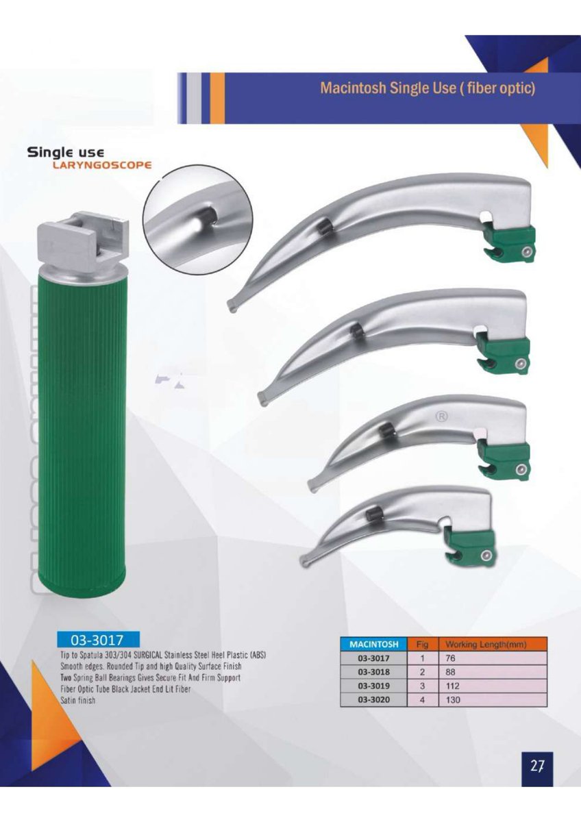 baliimpexar's tweet photo. Macintosh Single Use Fiber Optic Laryngoscopes—crafted with 303/304 surgical stainless steel for maximum illumination and zero cross-contamination. 🩺⚡   DM for orders! 📩#Laryngoscope #Anesthesiology #MedicalDevices #BAliImpex https://t.co/eek9TYIzju