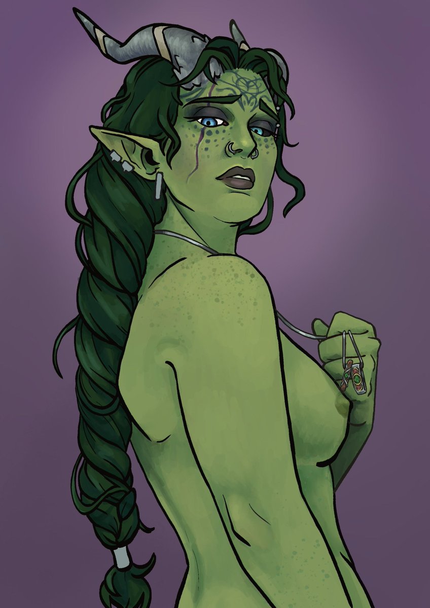 CreamCakeCrumbs's tweet photo. I've been obsessed with this BG3 fic, and the heartbreaking, beautiful love story it tells. My take on the author's OC, Temple. I hope it does justice to this incredible character. https://t.co/6n7A94VJnh https://t.co/AGfqDkY52S