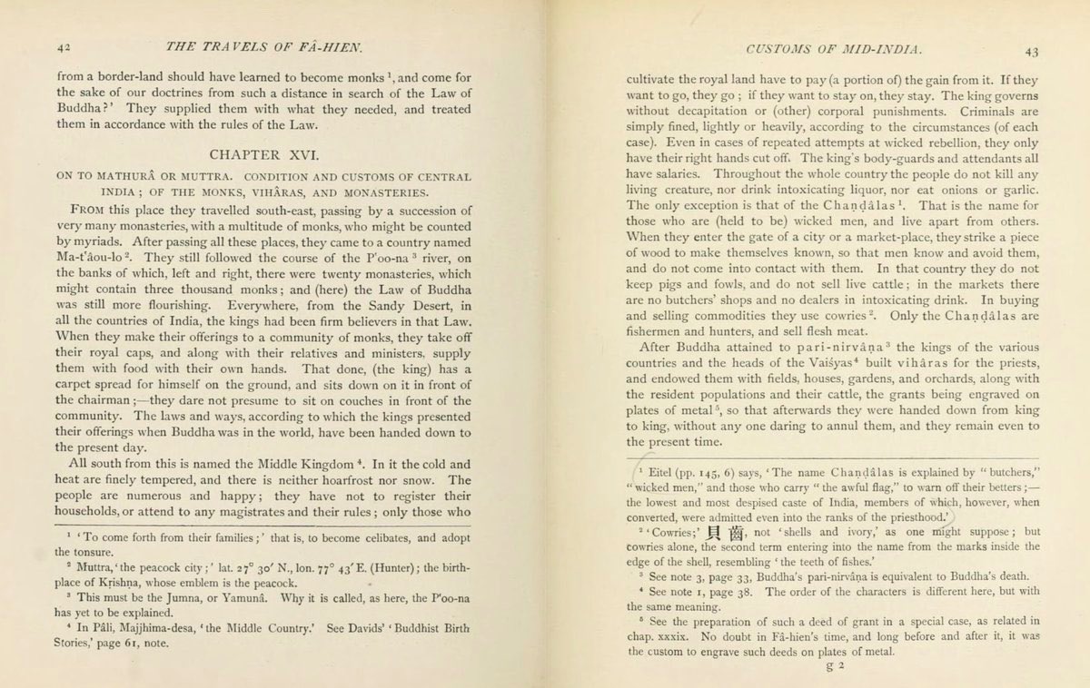PromaxRolex's tweet photo. @mnximenon Thank you for posting actual Fa Hien text.because it destroys yourown argument.The footnote in YOUR image literally saysChandalasare 'the lowest and most despised CASTE of India.' I just proved again madam https://t.co/eD9mesxEjB