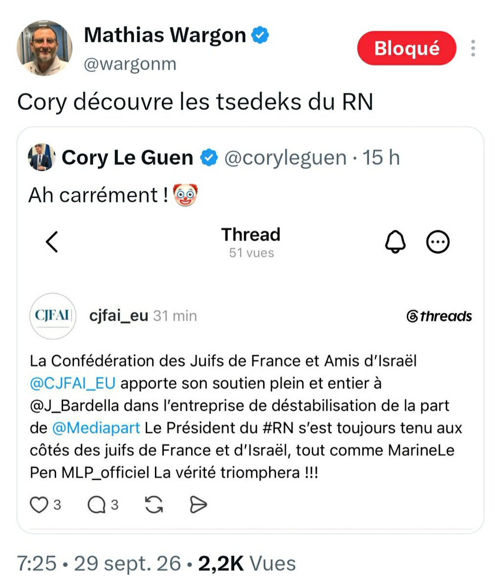 AneriesPR's tweet photo. @silvio_gesell_ Sous-marin RN selon Wargon (qui ne réagit à l'antisémistisme de l'extrême-droite que pour taper sur la gauche) https://t.co/jAtPtmpVlu