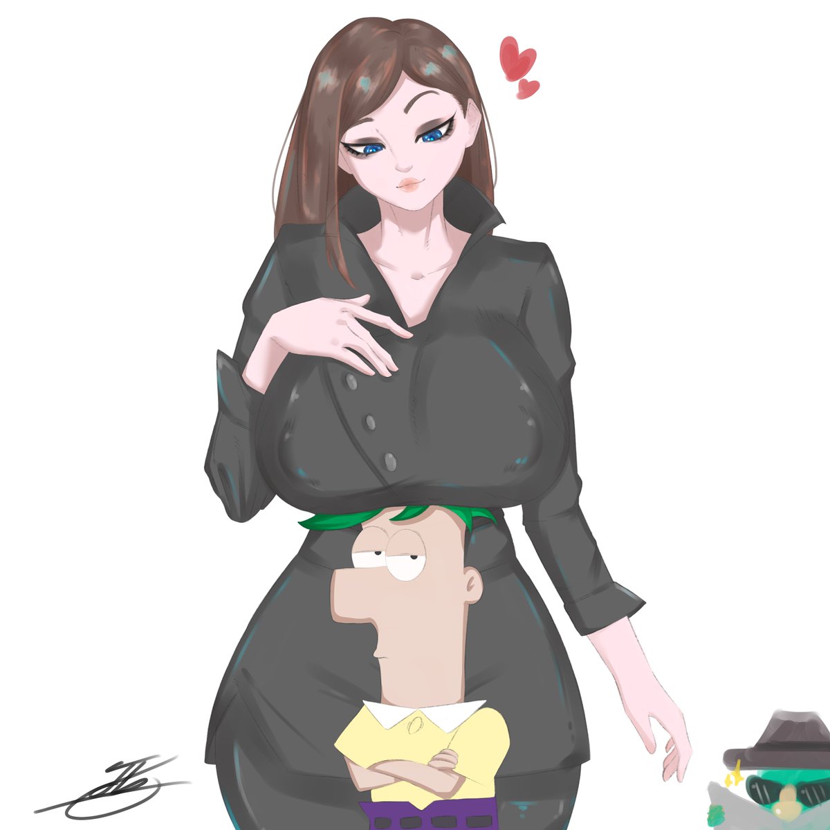 feed_script's tweet photo. Vanessa Doofenshmirtz &amp; Ferb https://t.co/dbzmE10bOE