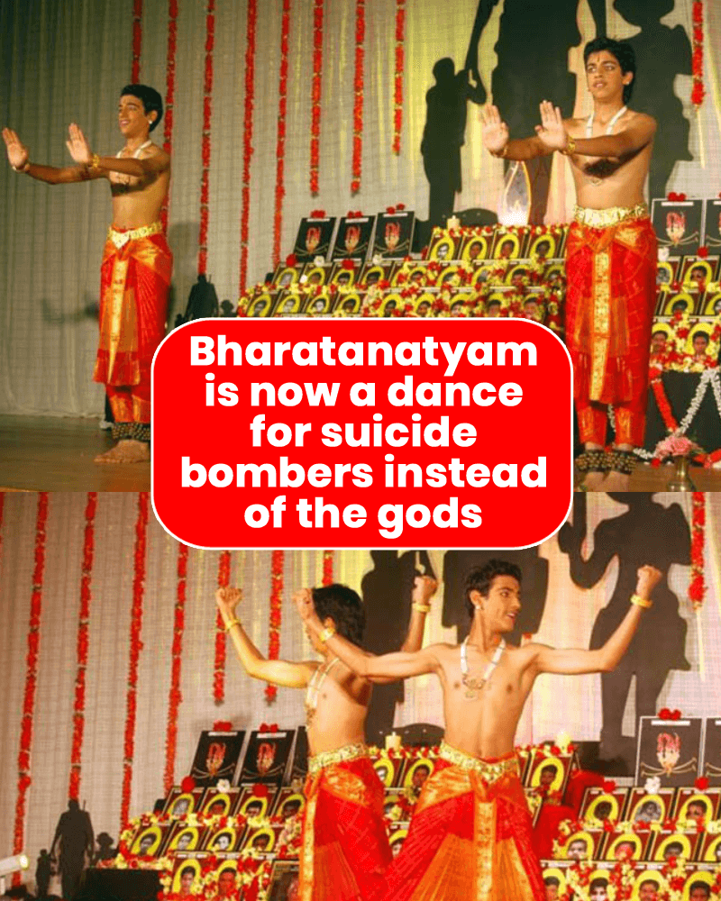 SriLankanEye's tweet photo. 🇱🇰 The Tamil perversion continues.
Imagine getting up on stage and literally dancing to glorify suicide bombers who have killed and maimed so many.
Does Tamil society have any shame?
And yet they call Muslims "extremist" 🤡
#SLnews #Sinhala #Muslim #Tamil #Jaffna #Eelam https://t.co/1ikzsn5izq