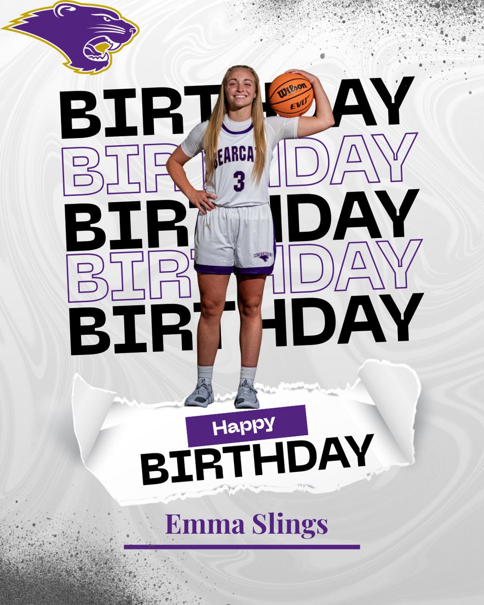 McKendreeWBB's tweet photo. Happy Birthday Emma!!💜 https://t.co/nSvxROz4jc