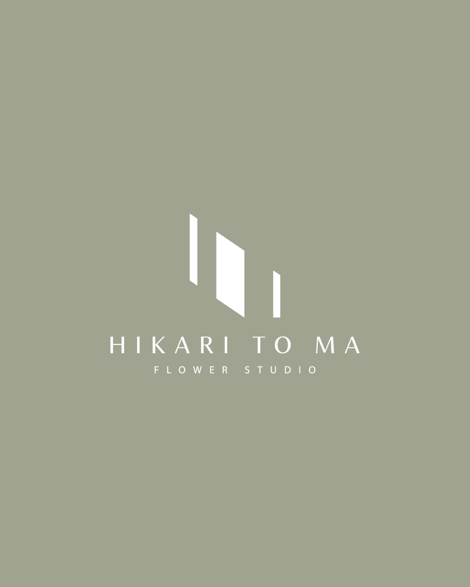 Hue_and_Co's tweet photo. フラワースタジオ　HIKARI TO MA
光が窓から差し込む様子をシンボルで表現。
#ロゴデザイン　#ブランディング　＃名刺　＃ショップカード　＃お花屋さん　＃花屋 https://t.co/CPaztaOUx9