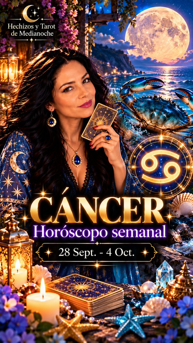 MarisaTarot's tweet photo. CÁNCER | Horóscopo semanal ✨
Algo empieza a desbloquearse y tus emociones toman un nuevo rumbo. Esta semana puede traer movimientos que estabas esperando.

🎬 Lectura completa: https://t.co/EPBf2SKEah
🔮 Consultas: https://t.co/hKsAgkeXNE
#Cancer #HoroscopoCancer https://t.co/bmjdAmAFtG