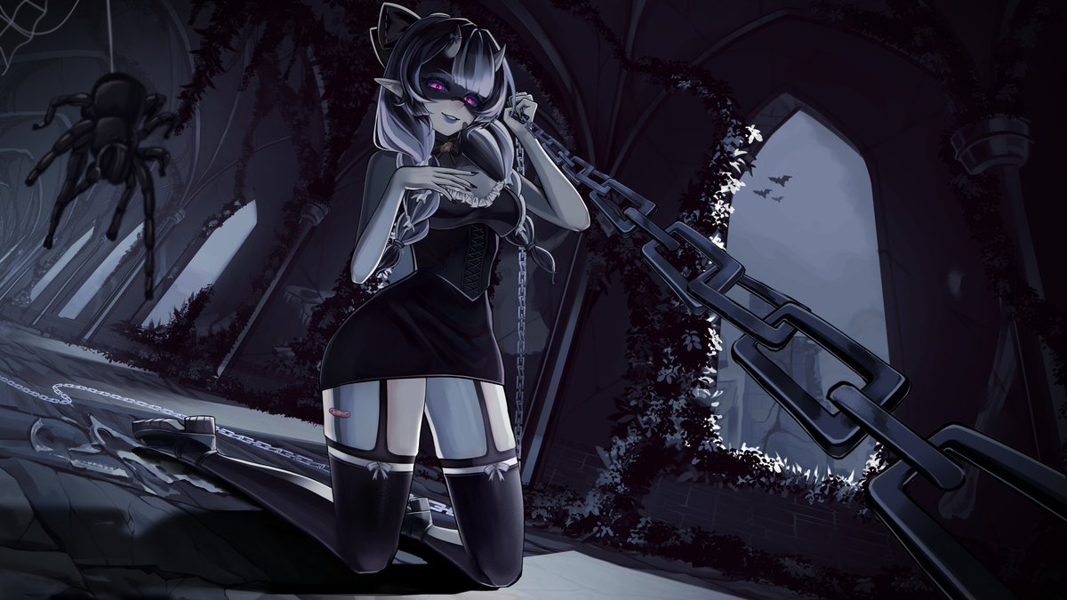 yLillySinclair's tweet photo. oh how i love dark aesthetic comms 🖤🕷️⛓️ https://t.co/EBik41VIBP
