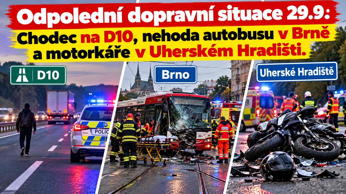 CzHasici's tweet photo. Ranní dopravní situace: V Trutnově dvě nehody chodců, nákladní auto uvízlo pod mostem https://t.co/5nKd4CzbmV
🚗⚠️ Odpolední dopravní situace: Pozor na chodce na dálnici, několik nehod a poruch komplikuje provoz 🚧 #Policie #IZS #HZS #ZZS #D11 #Doprava #Nehody #Kolony #HasičiCZ https://t.co/isROgBJVrM