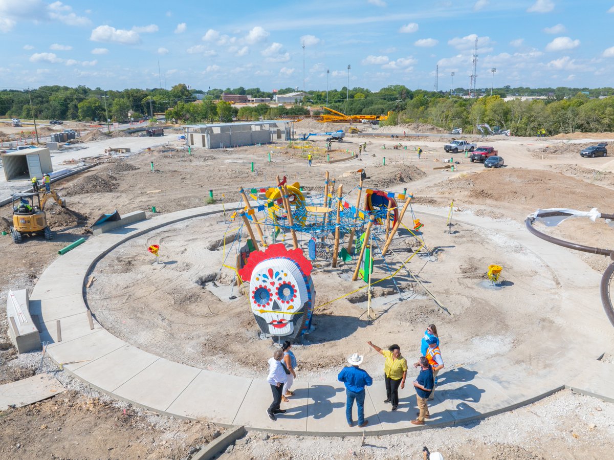 cityofwaco's tweet photo. Alice Martinez Rodriguez Park is taking shape!
 
Construction continues with crews building new sports courts, expanding pathways, installing utilities, and bringing new themed elements to life.
  
#wacotexas #wacotx #forWacoans #wacoparks #wacoparksandrec https://t.co/BvT3So2kWZ