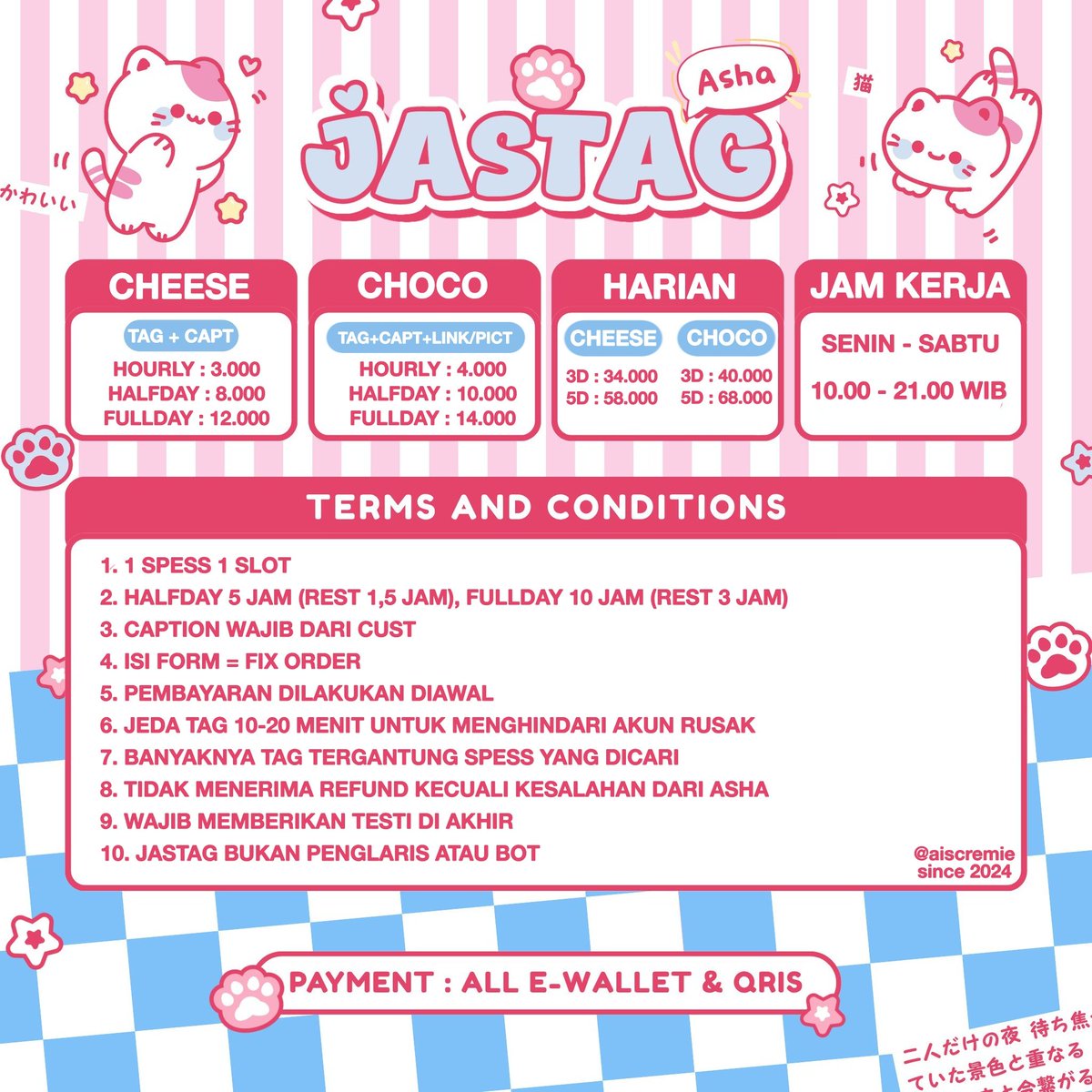 barqbei's tweet photo. @keanfiey Haii kak. Bisa cek pl nya dulu yuk. Dijamin rajin tag nya ^^

☎ contact cek pinned https://t.co/1XoSdpy26Q