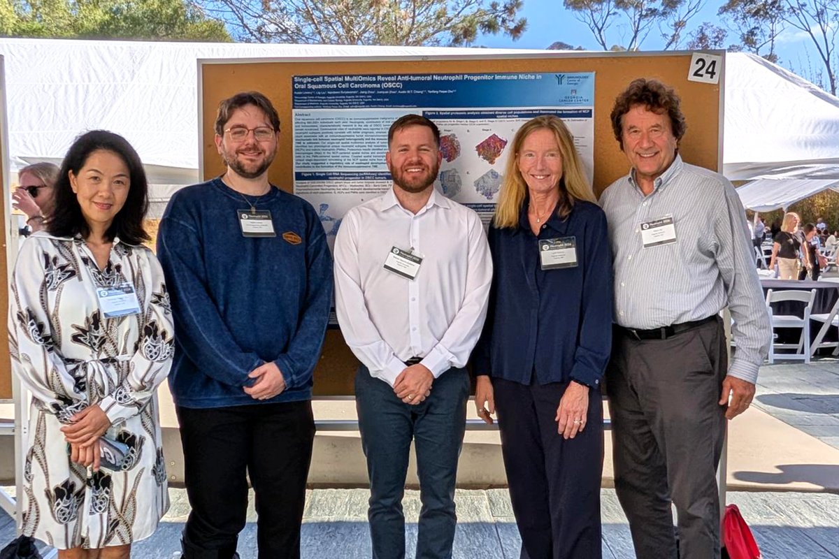 ImmunologyAU's tweet photo. Last week, Lynn Hedrick (@TheHedrickLab), Klaus Ley, Peipei Zhu (@ZhuPeipei), Gabriel Valentín Guillama (@GabValGui), and Austin Lowery represented IMMCG, @MCG_AUG, and @AUG_University at the #Neutrophil2026 International Symposium in San Diego.

#Immunology #ImmunologyResearch https://t.co/Tgb7PT54z8