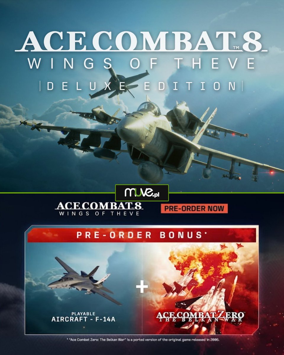 MuvePL's tweet photo. Z Edycją Deluxe można już latać 💪
#acecombat8 https://t.co/p33aUR4mYF