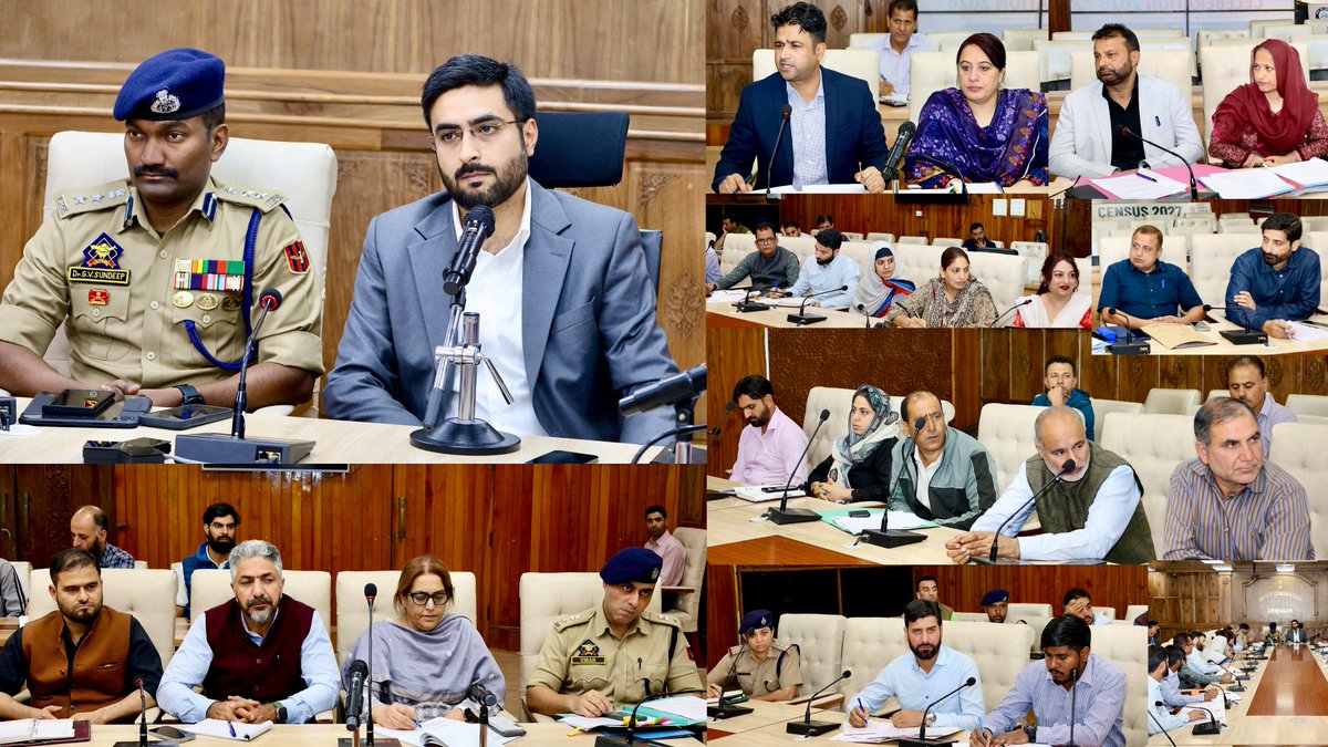 srinagaradmin's tweet photo. DC Srinagar @akshaylabroo, SSP @DrGVSundeep_IPS review anti-narcotics strategy at  NCORD meeting

Stress coordinated action to curb drug supply &amp; strengthen rehabilitation

209 FIRs, 305 peddlers arrested; properties worth Rs 132 Cr attached, 163 bank accounts frozen
@diprjk https://t.co/tB3DEQh7nb