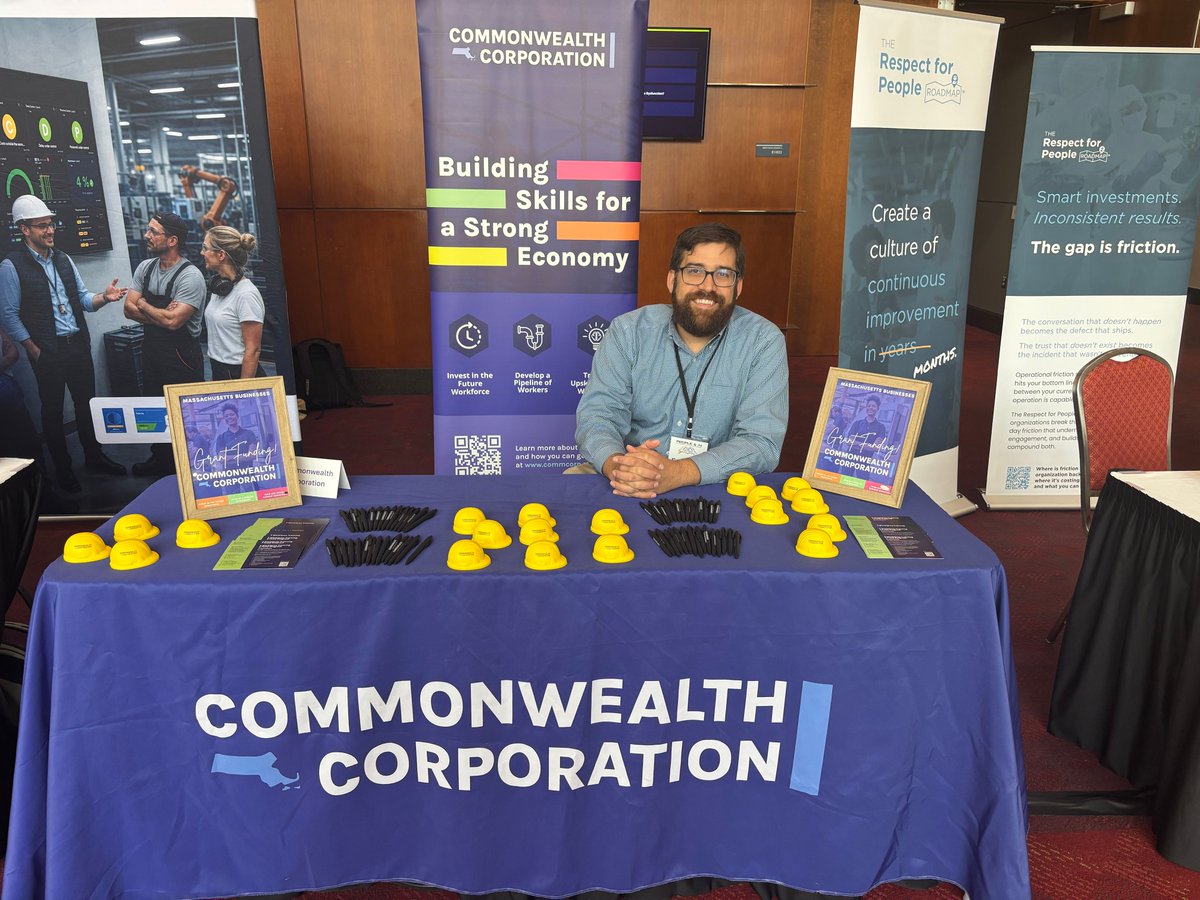 CommCorp_MA's tweet photo. Fernando Martinez is ready to welcome you at the Northeast Lean Conference! Stop by the Commonwealth Corporation booth today or tomorrow at the MassMutual Center in Springfield and say hello. https://t.co/eGLnN7h6vV
