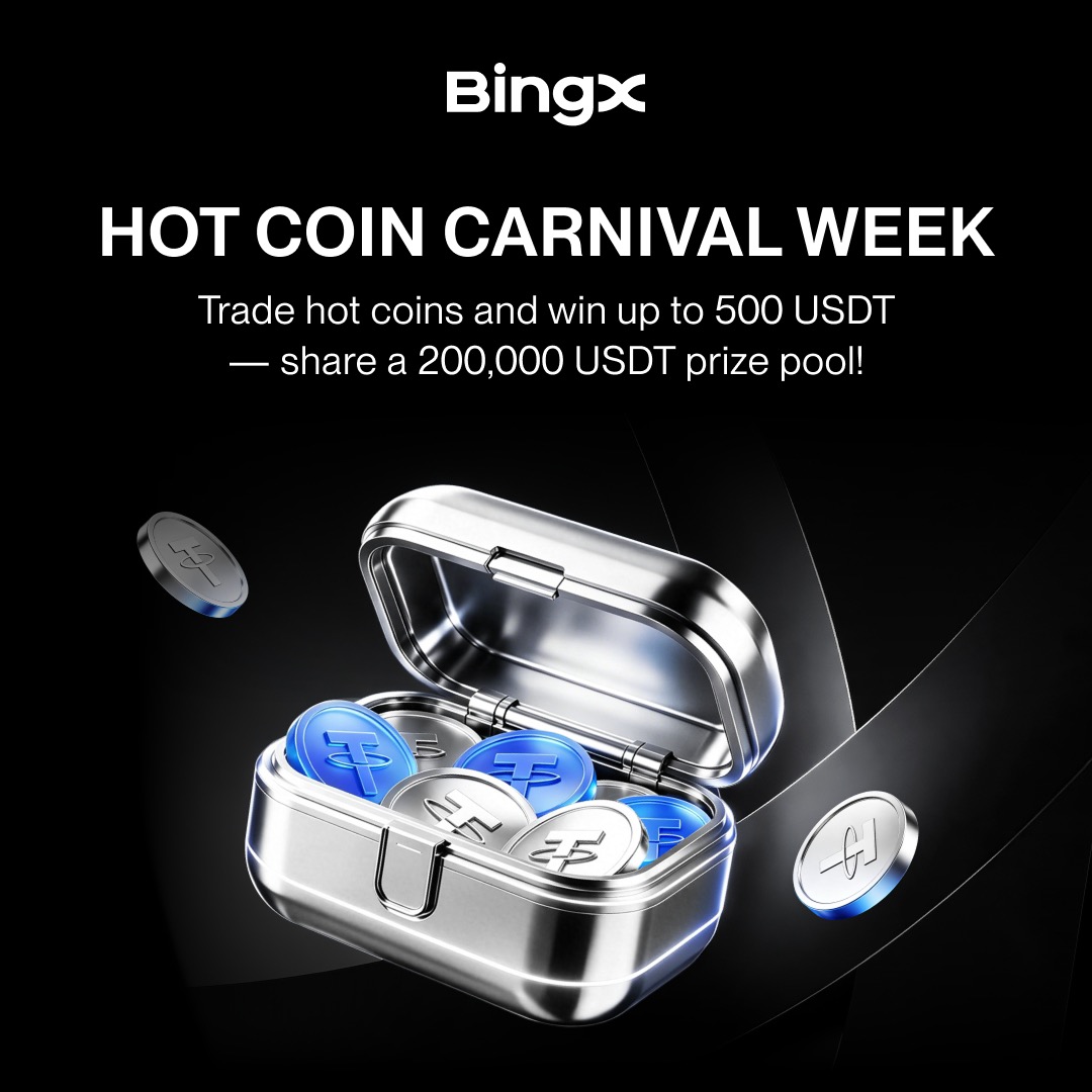 KingMancer's tweet photo. There's a new trading campaign on BingX around some of the coins getting attention right now. Hot Coin Carnival Week has a 200,000 USDT prize pool, up to 500 USDT per trader.

New users can qualify for 15 USDT by trading BTC, ETH, or HYPE. There's also a daily 15 USDT reward for eligible activity.

Campaign runs until October 7. BTC, HYPE, ONDO, and ETH are the hot coins included. If you're already trading these, worth checking the details.

#BTC #HYPE