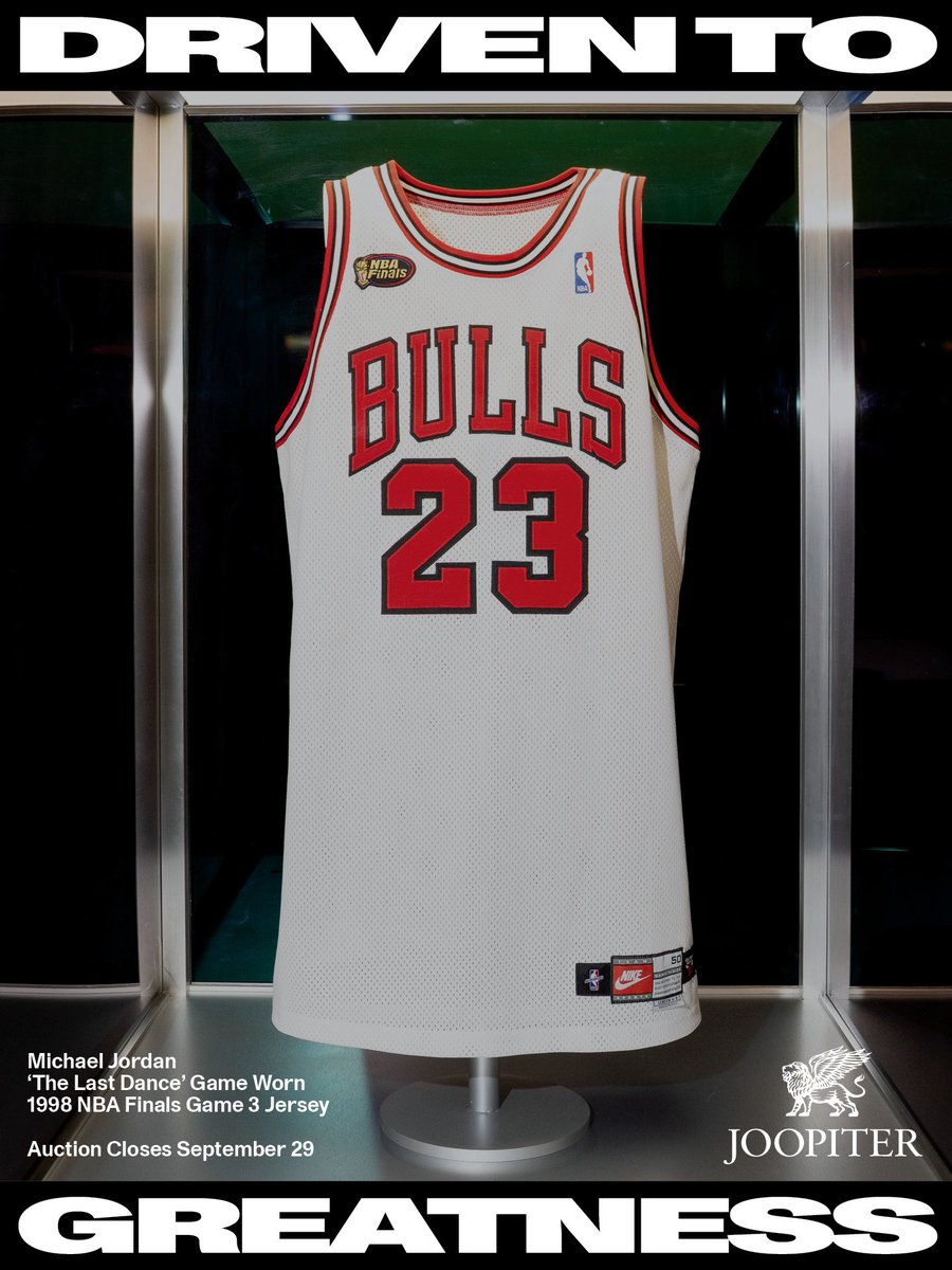 joopiteronline's tweet photo. The final countdown 🏀🏁

Michael Jordan 'The Last Dance' Game Worn 1998 NBA Finals Game 3 Jersey closes September 29 | 8pm EDT. 

Michael Jordan 1997 Ferrari 550 Maranello closes September 30 | 7pm EDT. 

Link in bio to place your final bids. 

#JOOPITER #DrivenToGreatness https://t.co/fLyUPzRtl6