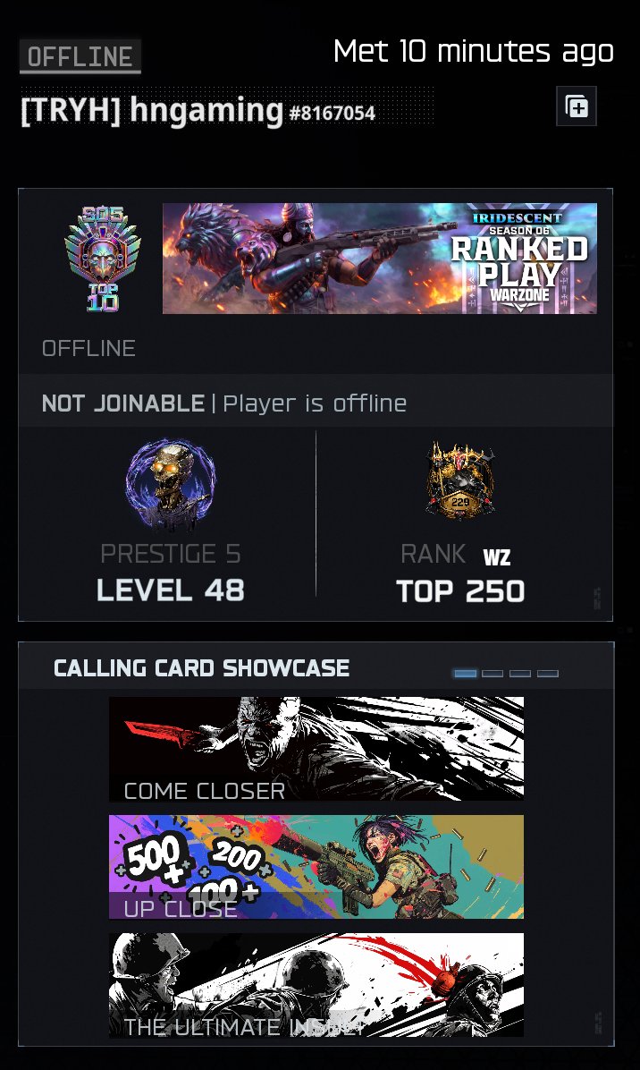 ACTASSITSFcm's tweet photo. Richtofenboss#4593098 Hacker 〄 Mylo#1991452/TOP250 possible hacker hngaming#8167054/TOP250 possible hacker Walling and boosting a Top 250 please ban Them!
Can't keep losing my sr to his rats!!!
@CallofDutyCM @CallofDuty https://t.co/vTdDW9pXeF