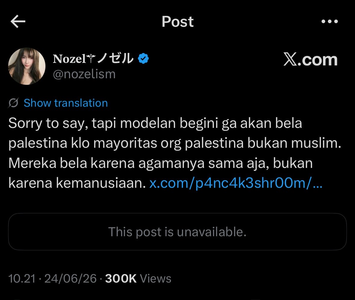 lilaccountz's tweet photo. nih org kenapa dah lama lama pola twitnya nyenggol muslim mulu 😅 

rakyat Palestina masih berdiri tegak mempertahanankan tanah air dan melawan zionis itu karena apa lagi kalo bukan karena agama? Hamas sampai skrg masih berani lawan zionis karena apa lagi kalo bukan karena iman mereka? coba tonton wawancara org org Palestina, pasti selalu ada dzikir dr mulut mereka. entah takbir, tasbih, tahlil bahkan tahmid. gapernah sekalipun mereka menyalahkan atau mempertanyakan Allah

kita yg muslim bela Palestina jelas karena agama. dari dulu, sebelum oktober 2023 saat org org di dunia baru melek ttg Palestina, justru muslim lah yg konsisten bela Palestina dari donasi, speak up sampe sering adain konvoi bela Palestina. 

bahkan dari sebelum tahun 2000an majalah majalah islam pun gencar utk update berita soal Palestina.

kita bela Palestina karena tau betapa pentingnya tanah Palestina bagi muslim. hampir semua Nabi berkaitan dgn tanah Palestina. apakah dengan kita bela Palestina krn agama trus kita berharap non muslim di Palestina digenosida? engga. kira mau SEMUA rakyat Palestina merdeka dari zionis dan tanah Palestina kembali makmur.

kamu kalo bukan muslim coba cukupkan diri dr ngomongin soal syariat dan muslim yg menjalankan syariat @nozelism