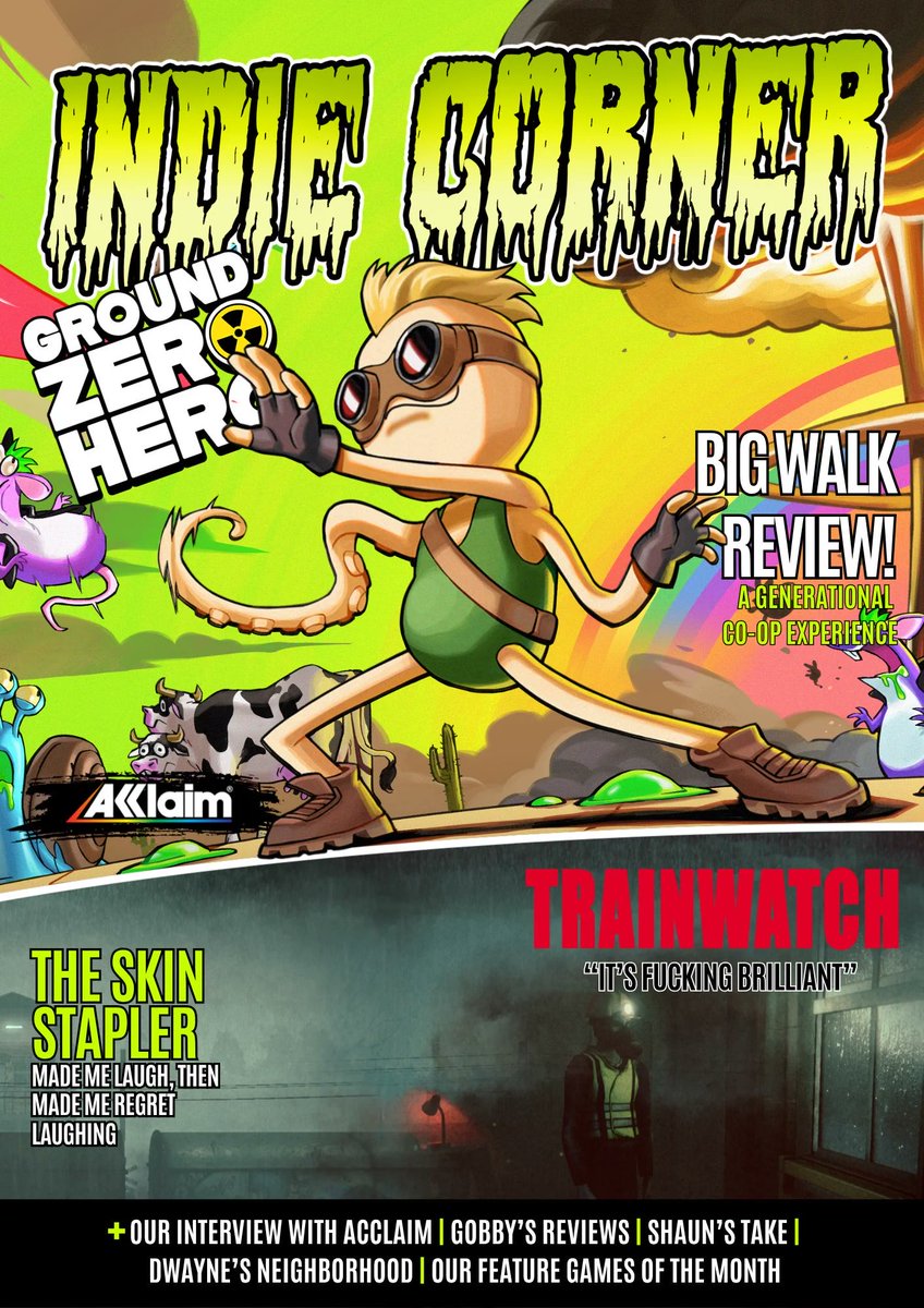 PlayAcclaim's tweet photo. Acclaim is BACK in print 🔥

We’re featured in Indie Corner Issue #3, talking about the games, the developers, &amp; what we’re building as we push Acclaim into its next chapter

@RowanEdmondson's Ground Zero Hero is the Cover Story

Read Issue #3:
https://t.co/ehWEB40y9B

#Acclaim https://t.co/Acpj9poVyi