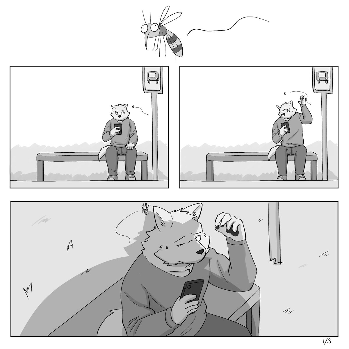 sswelp_'s tweet photo. #furryartㅤㅤㅤ 
선선해지니까 모기가 너무 많아...
모기를 절멸하라 https://t.co/QAnjtJdsxQ