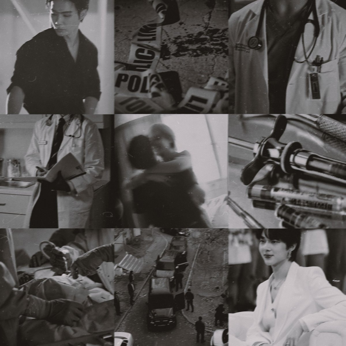 znns_heartquake's tweet photo. 𝓘 𝓒𝓪𝓷 𝓕𝓲𝔁 𝓗𝓲𝓶 (𝓝𝓸 𝓡𝓮𝓪𝓵𝓵𝔂 𝓘 𝓒𝓪𝓷)

Nunew had barely managed to sit down.
After hours in the operating room, his body was finally beginning to feel the exhaustion he had been ignoring for most of the day. His shoulders ached beneath his scrubs, his eyes burned from staring at surgical lights for far too long, and his stomach reminded him that he had skipped lunch.

He had just reached for the cup of coffee sitting on his desk when the alarm suddenly pierced through the silence of his office.

CODE BLUE.

Nunew froze.

The exhaustion disappeared instantly. His chair scraped against the floor as he stood.

Another alarm followed.

Then another.

The hospital speakers echoed with the emergency announcement, and footsteps immediately began racing through the corridor outside his office.

Nunew grabbed his coat and rushed out. A nurse was already waiting for him.

“Doctor Nunew!”

“What happened?”

“Male patient incoming. Multiple gunshot wounds.”

“How many?”

“Three confirmed shots. Possibly more. We don't have a complete assessment yet.”

“Conscious?”

“No, Doctor.”

“Vitals?”

“Extremely unstable. He's lost a lot of blood. They're performing emergency interventions in the ambulance, but he's deteriorating.”

Nunew's jaw tightened. “Get the trauma team ready.”

“Yes, Doctor.”

They hurried toward the emergency entrance. Nunew could already hear the distant siren growing louder, and his mind immediately went into clinical mode.

There was no time to waste.

He reached the emergency entrance just as the ambulance came screeching into the driveway.

The back doors opened.

“Let's go! Move!”

Two paramedics jumped out and immediately began pulling the stretcher down.

Nunew stepped forward. “What do we have?”

“Male, approximately early thirties. Multiple gunshot wounds. Three penetrating wounds to the torso, one possible wound to the shoulder. Significant blood loss. Patient became unresponsive approximately five minutes ago.”

“Pulse?”

“Thready.”

“Blood pressure?”

“Dropping.”

“Heart rate?”

“Rapid and irregular.”

“Let's get him inside.”

The medical team moved quickly. Nunew walked beside the stretcher, listening as the paramedic continued reporting the patient's condition.

“We've administered fluids. Two large-bore IVs are in place. He's barely maintaining his pressure.”

“Keep the fluids running. Prepare blood.”

“Yes, Doctor.”

The stretcher crossed the threshold.

And then—

Nunew saw him.

At first, all he saw was blood. Too much of it.

It soaked through the man's clothes, stained the white sheets beneath him, and covered parts of his face. Nunew's eyes moved automatically over the patient's body.

Chest.

Abdomen.

Shoulder.

Face.

He was already calculating possible injuries in his head. Then his eyes stopped, and his breathing stopped with them. The world seemed to tilt beneath his feet.

The familiar curve of the man's jaw. The shape of his nose. The dark hair matted against his forehead. Even beneath the blood, even beneath the oxygen mask, even after all these years—

Nunew knew him.

He knew that face better than he knew his own.

His lips parted, but no sound came out.

The man lying unconscious on the stretcher—

the man fighting desperately for every second of his life—

was the same man who had once held Nunew's heart in his hands.

The same man who had promised him forever.

The same man who had broken that promise.

The same man who had torn his world apart so completely that Nunew had spent years rebuilding himself from the pieces.

Zee Pruk Panich.

Nunew couldn't breathe. His fingers went cold.

For a moment, he wasn't standing inside a hospital anymore. He was somewhere years ago.

Back when Zee had smiled at him. Back when he had whispered his name. Back when Nunew believed that the two of them would grow old together.

Then the memories vanished as quickly as they came.

“Doctor!”

Nunew blinked.

The monitor suddenly screamed.

BEEEEEEEEEP.

#ZeeNuNewAU