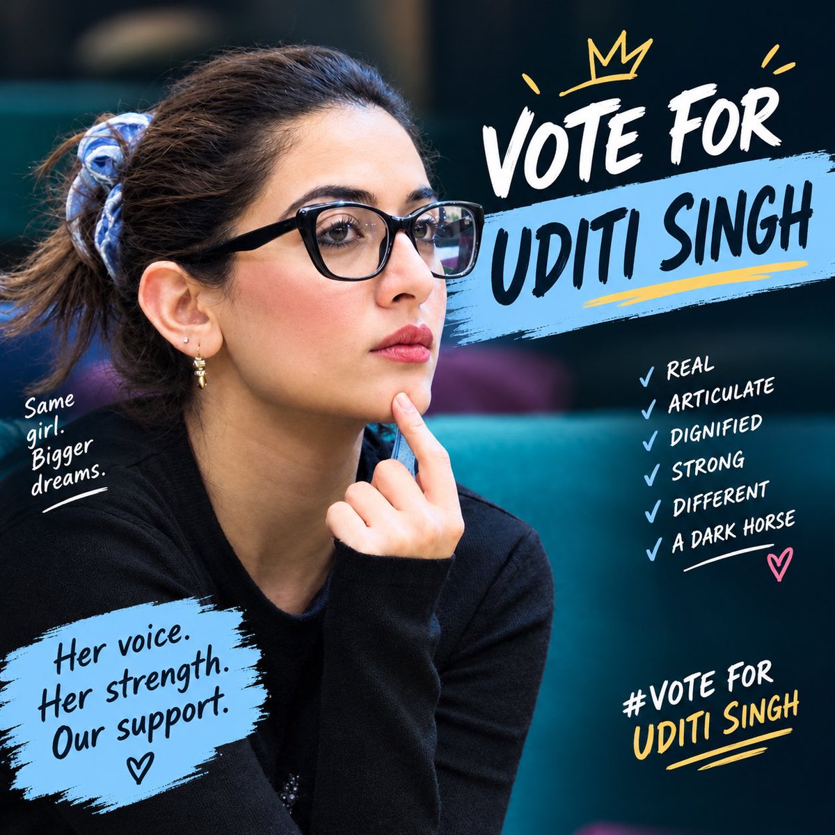tinnkkeerrbbell's tweet photo. Come on guys! Lets make our girl to the top!

VOTE FOR UDITI SINGH https://t.co/5HThwQ5NMC