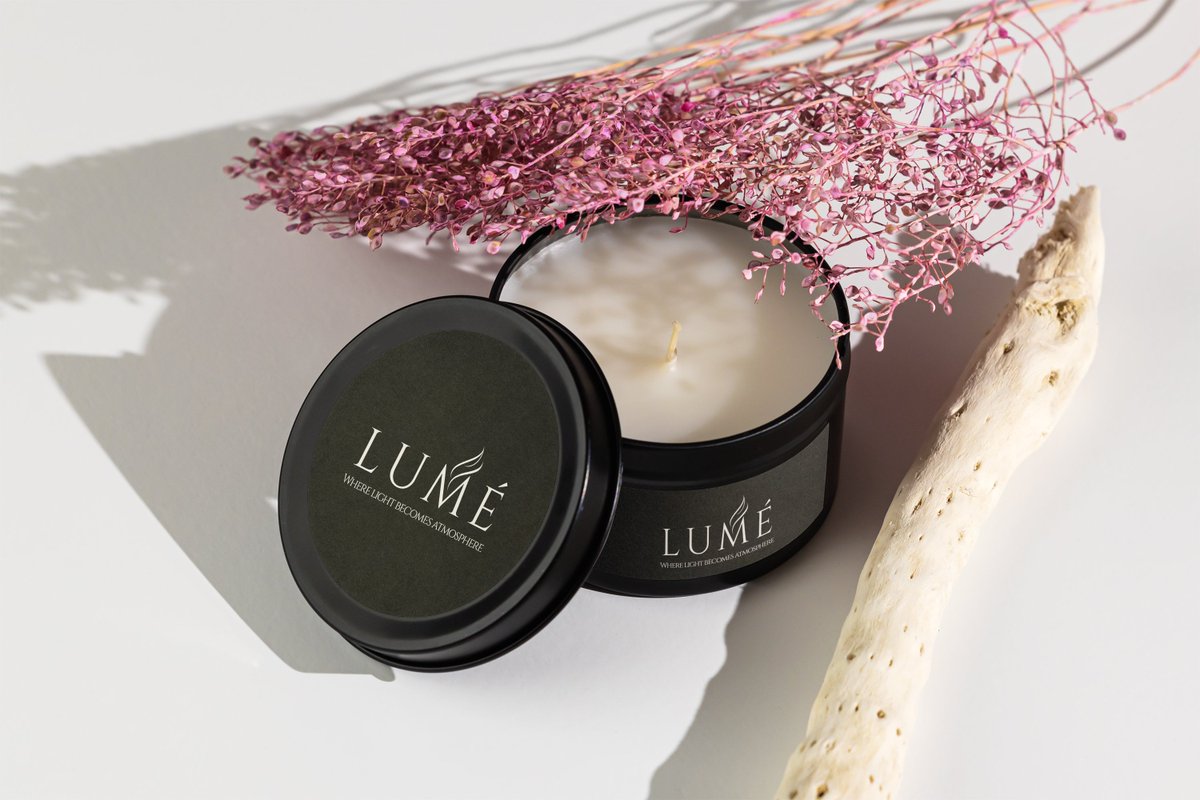 knxtstudio's tweet photo. We designed the brand identity for Lumé, a luxury candle &amp; home fragrance brand centered on warmth, atmosphere, and quiet elegance.

LUMÉ — Where Light Becomes Atmosphere.

#KnxtStudio #BrandIdentity #LogoDesign #BrandDesign https://t.co/n2VVk7mr5Q
