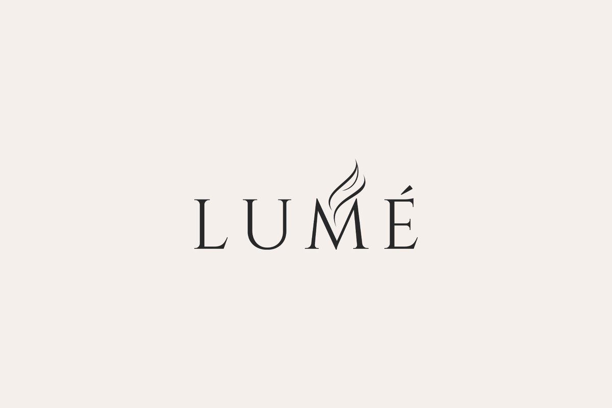knxtstudio's tweet photo. We designed the brand identity for Lumé, a luxury candle &amp; home fragrance brand centered on warmth, atmosphere, and quiet elegance.

LUMÉ — Where Light Becomes Atmosphere.

#KnxtStudio #BrandIdentity #LogoDesign #BrandDesign https://t.co/n2VVk7mr5Q