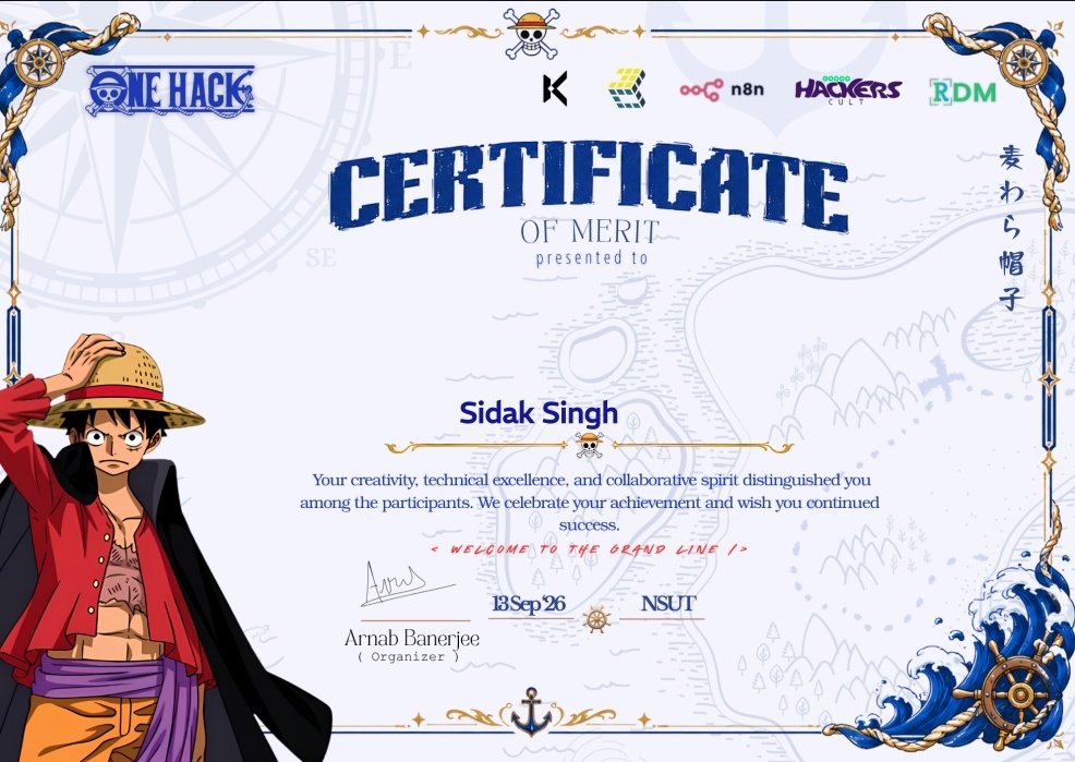 sidak94560's tweet photo. Certificate in hand, and our project made the newspaper back home in Shimla 🏆
Our AI border surveillance system (YOLO on thermal drone footage, 98% accuracy) won "Best from Both Tracks" at One Hack, NSUT Delhi.
Code: https://t.co/jSgjSjMeFn
#OneHack #MachineLearning https://t.co/3vu7AYYikL