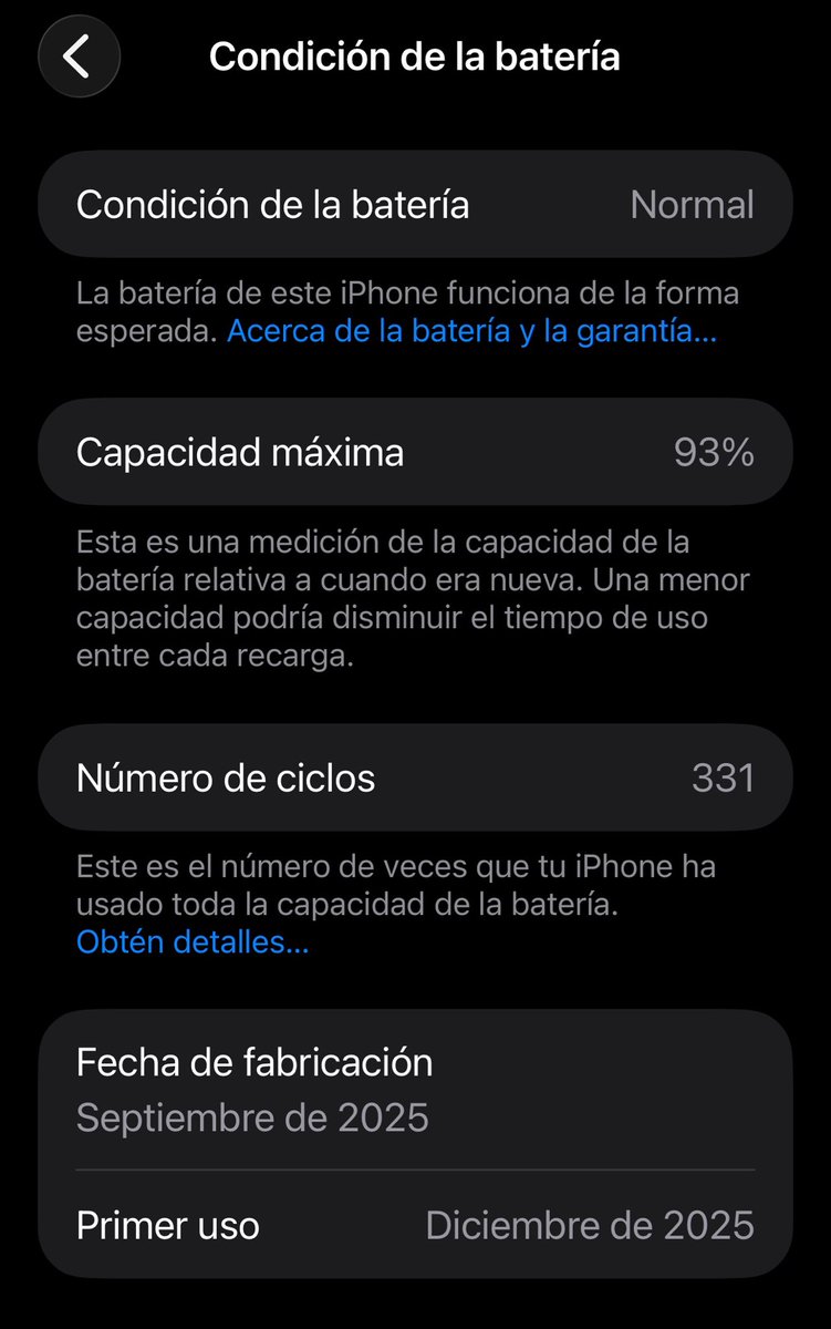 justicastroo's tweet photo. La batería del iphone 17 pro max es la peor de todas, 10 meses de uso y la condición del 93%? https://t.co/yvkbq3mcdo