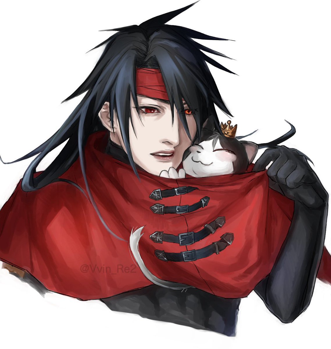 Vinn_Re2's tweet photo. &amp;Cute kitten😸
#VincentValentine #CaitSith #FF7R https://t.co/lxc2stT2ZS