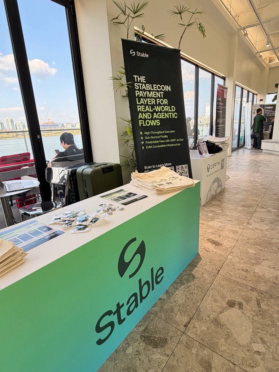 StableChainHub's tweet photo. Han River Sunset Meetup is a wrap. Thank you to everyone who joined us today!

Our CEO took the stage to talk about how stablecoins can actually be used for real-world payments, and how USDT can become the infrastructure for everyday payments. The Stable team also loved the chance to connect with so many builders, developers, and community members in person.

#KBW2026 is officially underway. See you all at the KBW main venue tomorrow 👋

More event info: https://t.co/DTeQBobacU