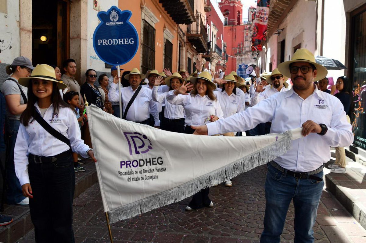 PRODHEG's tweet photo. El equipo de la PRODHEG participó en el desfile conmemorativo por el 216 aniversario de la Toma de la Alhóndiga de Granaditas, uno de los acontecimientos que forman parte del inicio de la lucha por la Independencia de México. https://t.co/qY6ChIu9pC