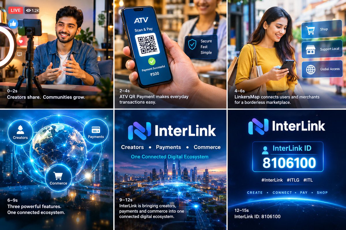 veerabrahmi's tweet photo. 🌐 The future of digital commerce is connected. InterLink is bringing creators, payments, and shopping into one seamless ecosystem. Join the network with ID 8106100! #InterLink #ITLG #ITL https://t.co/BwpwhgApcJ