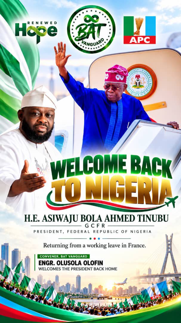 batvanguardlag's tweet photo. We joyfully welcome our mandate @officialABAT back to Nigeria from his Foreign engagement to better Nigerians
#Iroruntide
#Tesojue_FunAsiwaju
#IstandwithTinubutill2031
@Riddwane @abdullahayofel @woye1 @Hindatu___ @RinsolaAbiola @DeeOneAyekooto @OgbeniDipo @VanguardBat @HonSolaOlofin