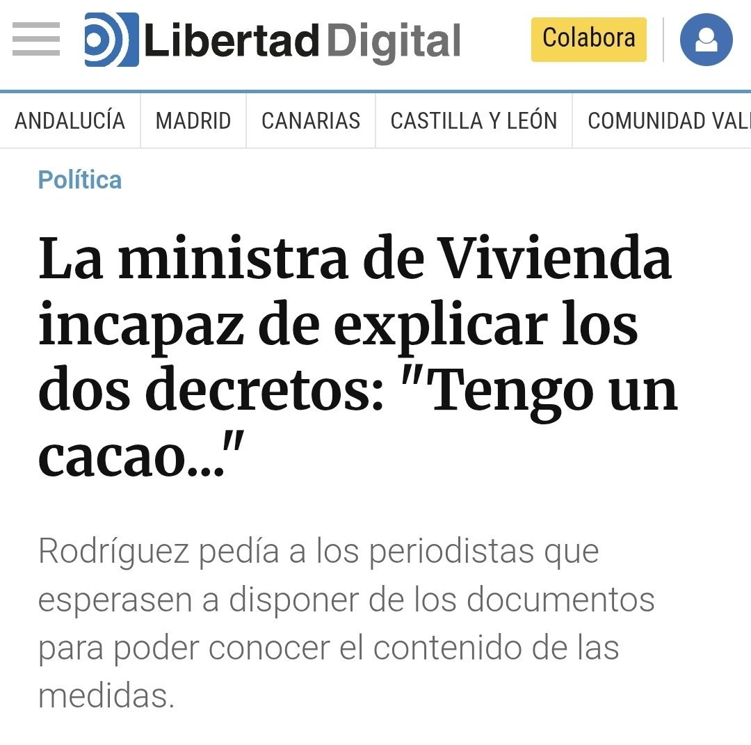 criaturina's tweet photo. 🚀 "COMO UN COHETE": LA VIVIENDA 

🤡🤡 La multipropietaria semianalfabeta no sabe ni lo que aprobó.

Menestra de Vivienda: "Tengo un cacao...".

 https://t.co/LlOMkaOpca https://t.co/7JdylcsAKD