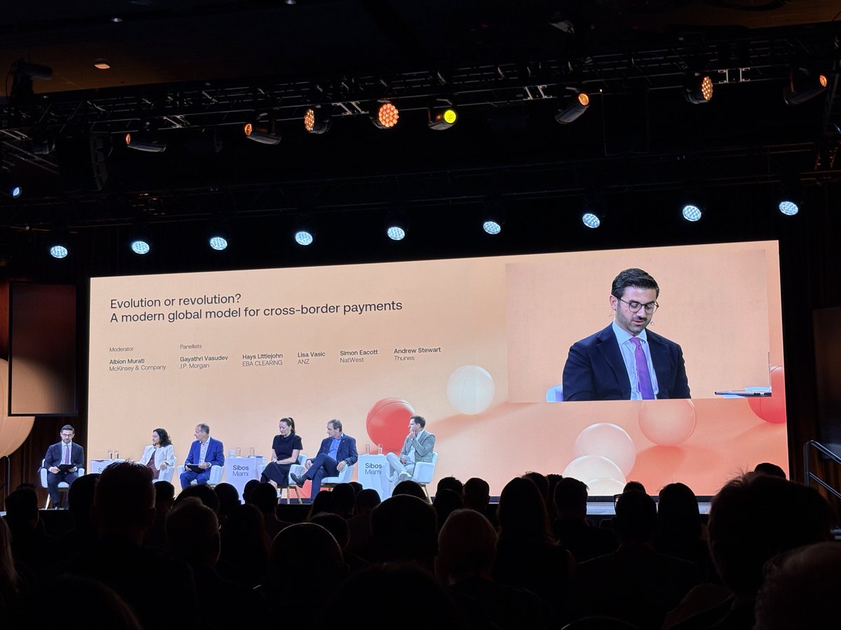 payment_infrast's tweet photo. Very interesting discussion at #Sibos: “Evolution or revolution? A modern global model for cross-border payments.” Plenty to discuss about where cross-border payments are heading – and how fast the industry can get there. One thing is clear: #ISO20022 will be the common language. https://t.co/PmEmaLgHO7