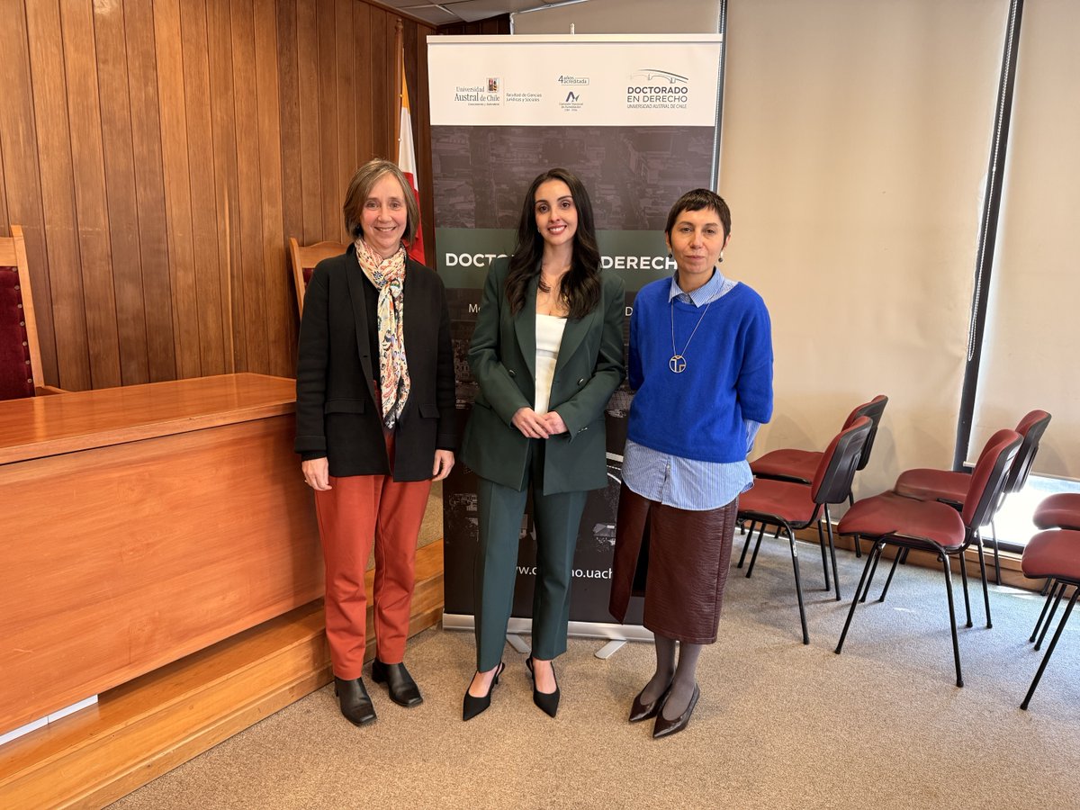 derechouach's tweet photo. #NOTICIA | Paula Vásquez obtiene el grado de Doctora en Derecho por la UACh
📰 Te invitamos a leer la nota completa en ➡️ https://t.co/ez85iry2nx
#uach #derechouach #valdivia #puertomontt https://t.co/7p6CyI6byd
