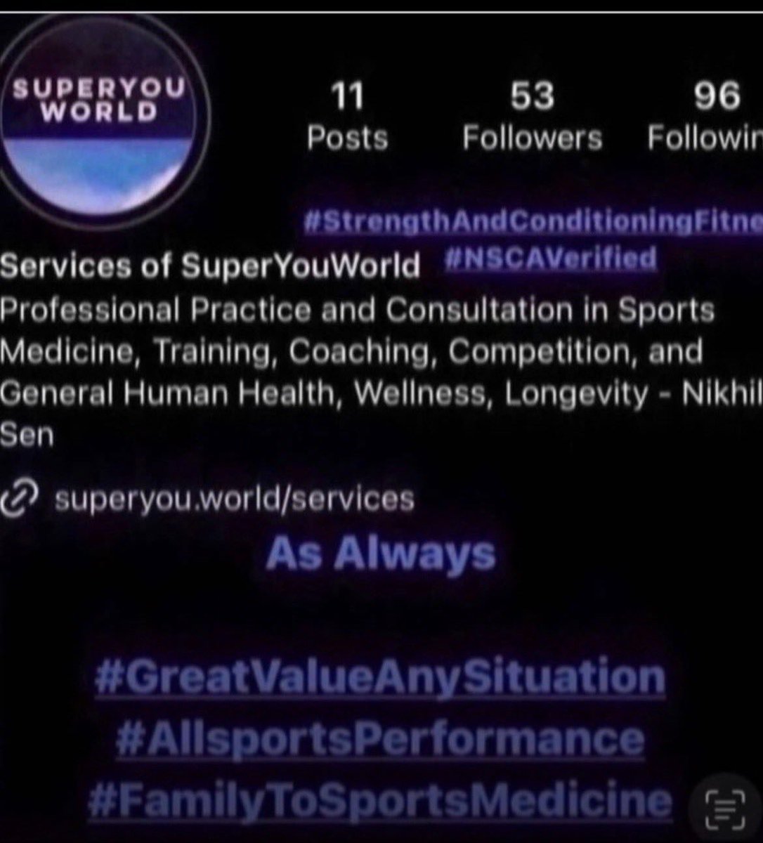 NikhilZSen's tweet photo. #AllSportsPerformance
#FamilyToSportsMedicine
#StrengthAndConditioningFitness
#AllIndustriesService #PhysiologyNutritionalHealth #CPT #CSCS #AthleticPerformanceAndCoaching #SportsBusiness #SportMG
https://t.co/y3ObT1amjk https://t.co/AkraXJ5AUA